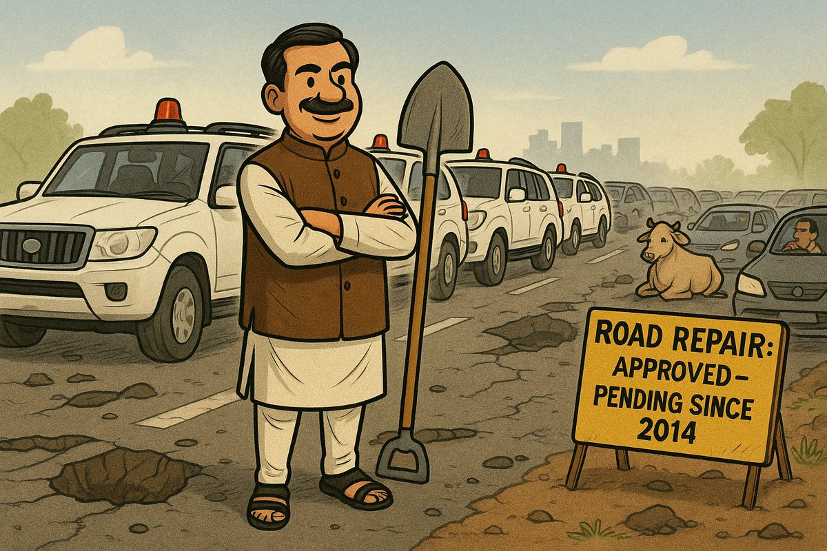 Indian politicians always promise ‘vikas,’
but somehow the only thing that gets upgraded is their personal convoy length.”
#Politics #India #Satire #Jokes #TruthHurts
