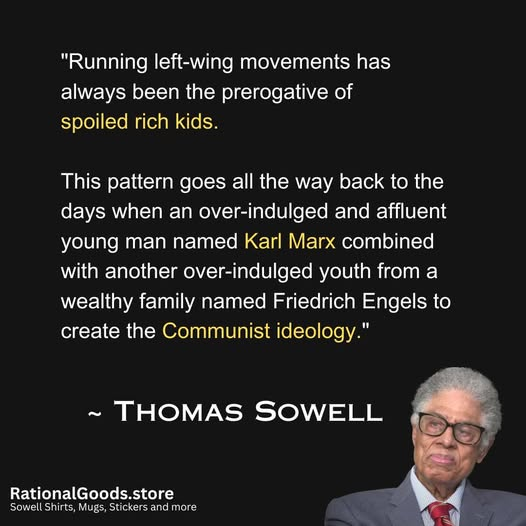 SandraXFreedom's tweet image. Now the spoiled rich kids are running NYC and Seattle:

&quot;Running left-wing movements has always been the prerogative of spoiled rich kids.

This pattern goes all the way back to the days when an over indulged and affluent young man named Karl Marx combined with another…
