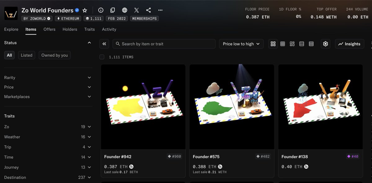 Mfs won't sell even in dead market. 

These 500+ founders are beyond Space/Time! As if they have captured it in some sci-fi Non fungible token. 

Yes! There's a place beyond, farther from right and wrong. Beyond space and time with love for all. And that's where we get Zo from 🫡