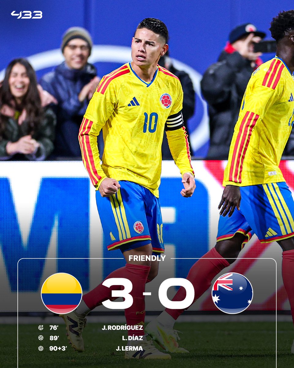 Colombia 🇨🇴 already look 𝑾𝒐𝒓𝒍𝒅 𝑪𝒖𝒑 𝒓𝒆𝒂𝒅𝒚 😎💪

🎯 James Rodríguez 𝘼𝙇𝙒𝘼𝙔𝙎 delivers for his country 🫶
🔥 In-form Luis Díaz keeps scoring 😮‍💨
🫡 Jefferson Lerma gets on the scoresheet too 👏