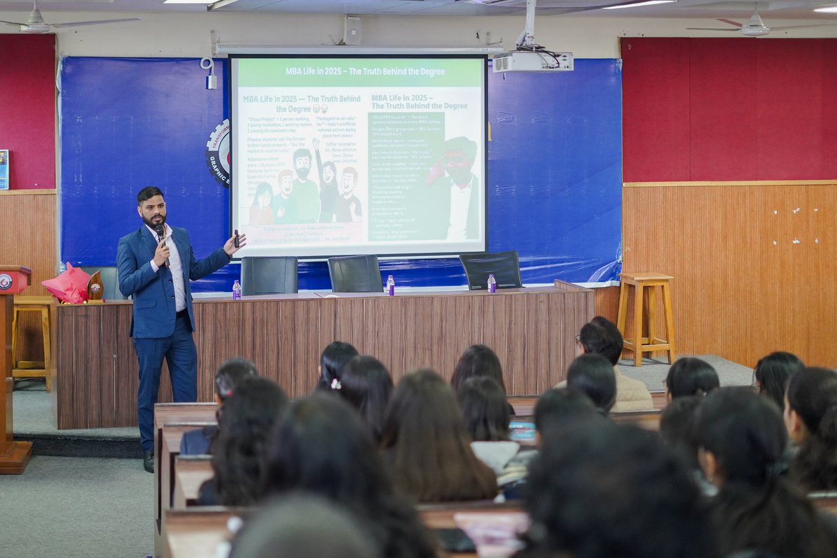 gehudehradun's tweet image. In a powerful and thought-provoking session, 𝐍𝐞𝐞𝐥 𝐑𝐚𝐰𝐚𝐭, alumnus of the MBA Batch 2013–2015, unfolded the transformative power of events and how meaningful conversations can build successful companies. 
#MBA #gehu #alumniinteraction #Global #percepective