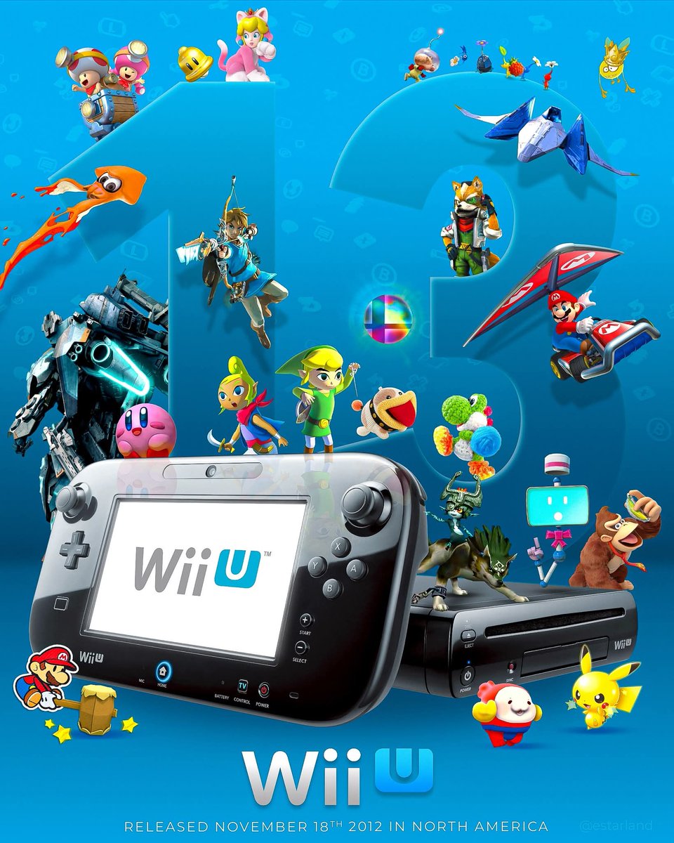 Today is the 13th anniversary of the Wii U! 🥳🎮 

#Anniversary #WiiU #Gaming #Nintendo #2k25