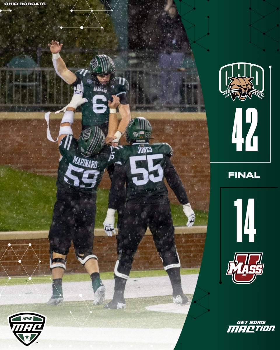 There's no place like home... 

The Bobcats have now won 13 straight at The Frank! 

<a href="/OhioFootball/">Ohio Football</a> | #MACtion