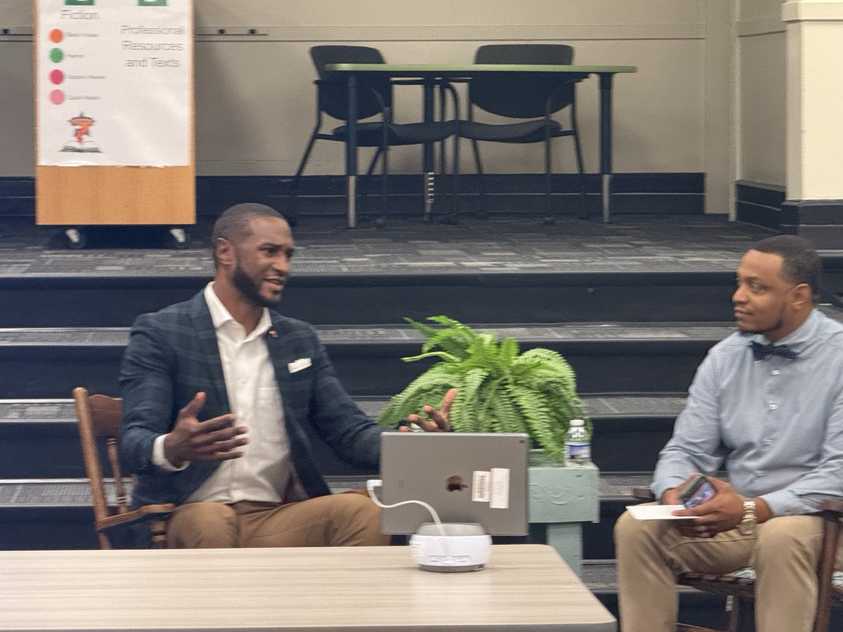 Today <a href="/SouthProvSchool/">South Providence School</a> we had our 2nd Partnering for Success event. <a href="/oldenboi_84/">Aj Olden</a> interviewed our guest Mr. Farmer about showing up authentically in all parts of life &amp; leaning in to mentors who help you become the best version of yourself!

<a href="/jgriffith352/">Jon Griffith</a> <a href="/AGHoulihan/">Andrew G. Houlihan</a> <a href="/UCPSNC/">Union County Public Schools</a>