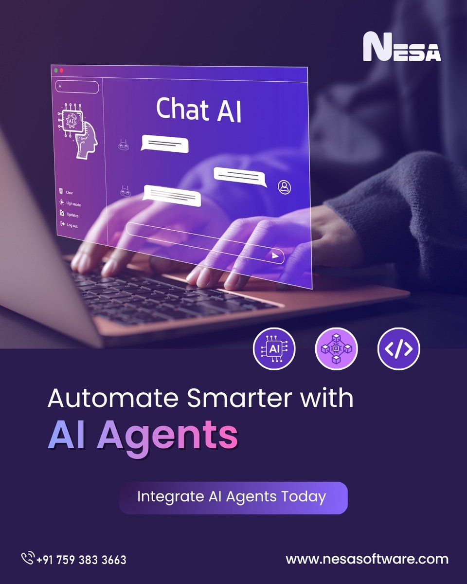 nesasoftware's tweet image. Automate smarter with NESA’s AI Agents!
Boost efficiency, streamline workflows &amp;amp; enhance customer experiences with intelligent automation.

🔗 nesasoftware.com
📩 sales@nesasoftware.com

#AIAgents #Automation #AI #NesaSoftware #Productivity #TechSolutions
