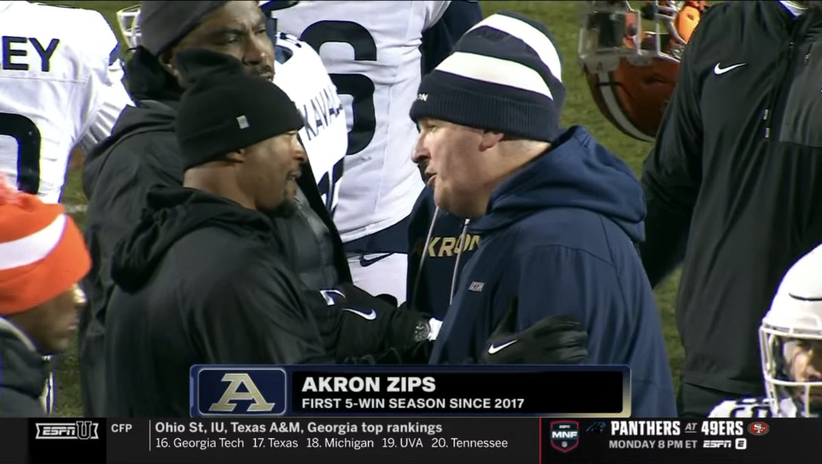 Joe Moorhead getting 5 wins out of this Akron team should qualify him for sainthood.