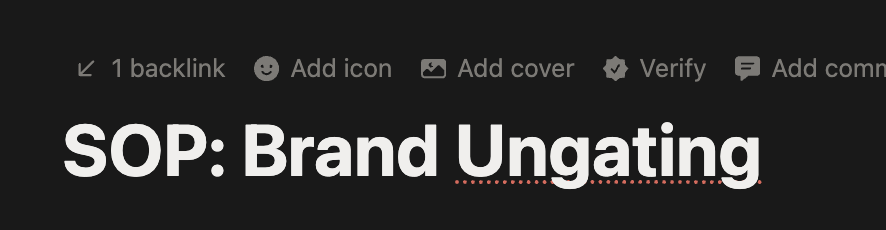 Have my VAs helping me with ungating.

I will submit 1000 applications if I need to