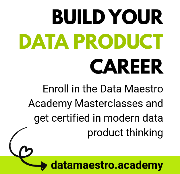 Jarkko_Moilanen's tweet image. Build your data product career with targeted, modern training.

MasterClasses, hands-on labs, and practical skills that move you forward.

Start with the free tier and get certified at 
datamaestro.academy