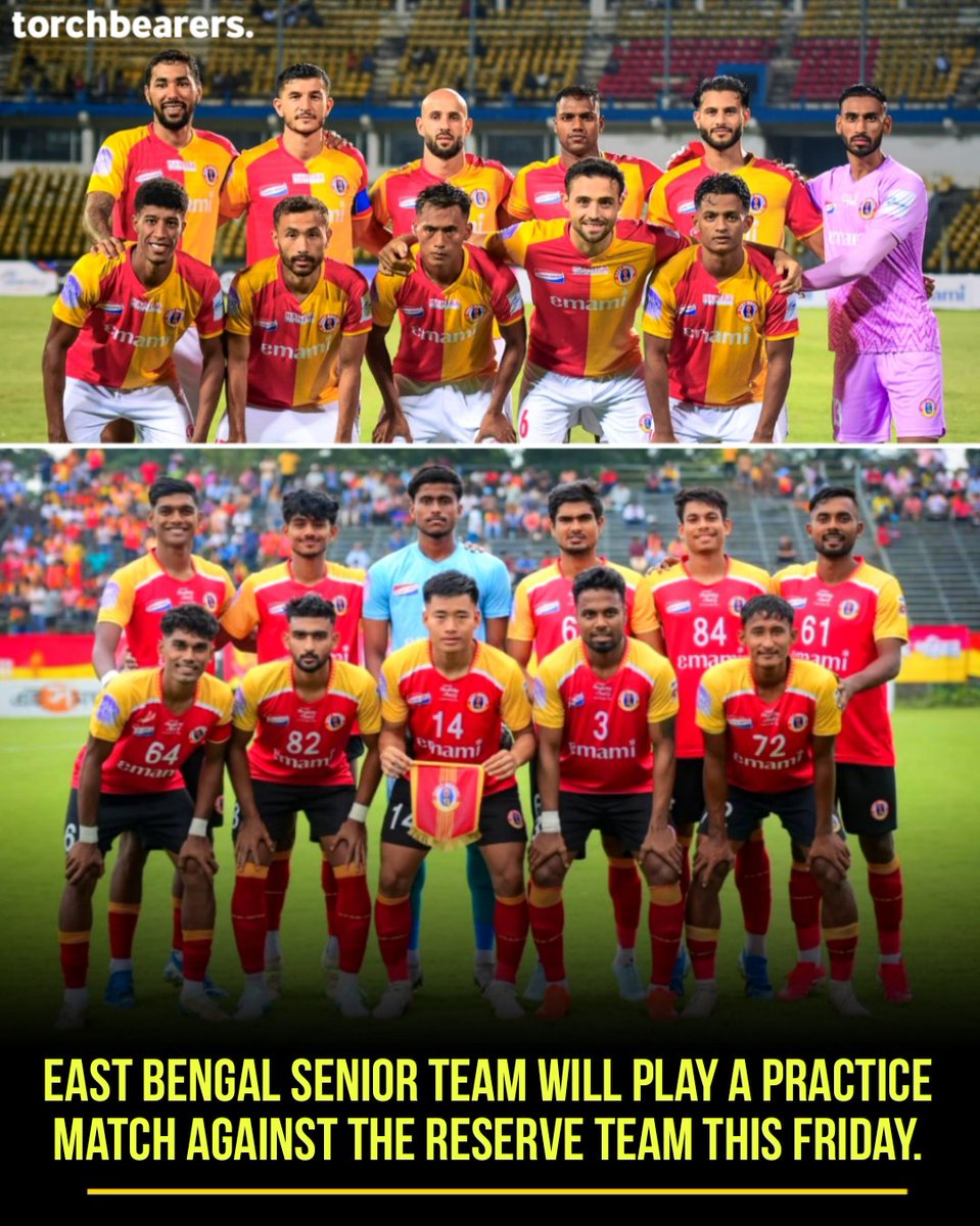 torch__bearers's tweet image. East Bengal senior team will play a practice match against their reserve team this friday. Oscar&apos;s EBFC will reach Goa a week before the Super Cup Semi Final. Meanwhile, Bino&apos;s EBFC will participate in the Sikkim Governor&apos;s Gold Cup.

#JoyEastBengal #TorchBearers
[aajkaalpatrika]
