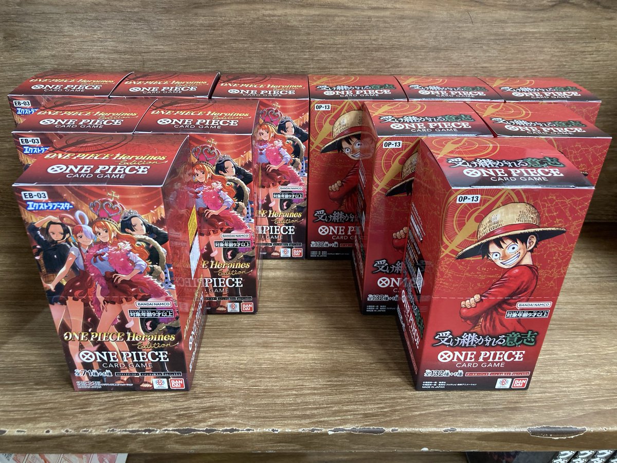 本日ONE PIECEトレカ『heroines edition』『受け継がれる意志』入荷