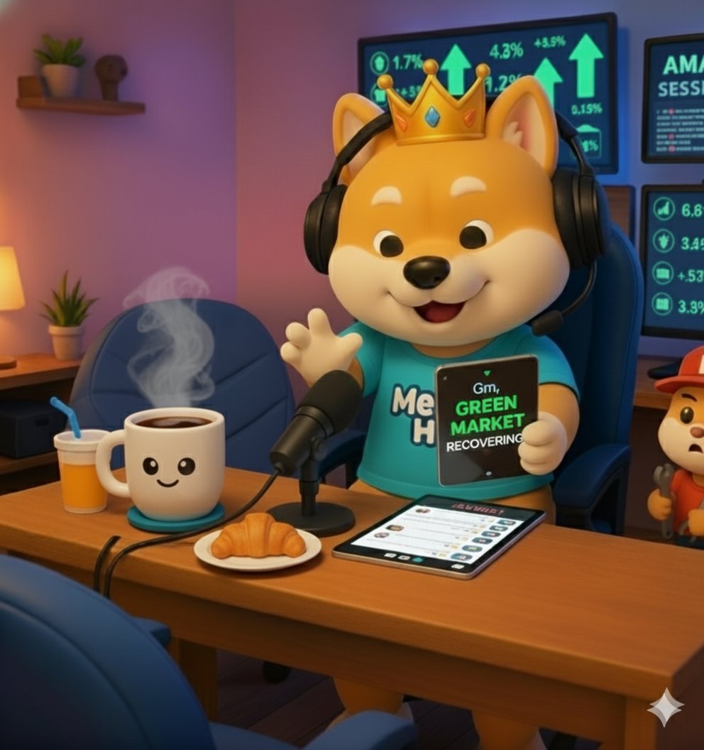 GM, gMemeHQ👑🐾 Market Recovering, I hope its Meme Season $MemeHQ #MemeHQ #Bitgetwallet #Bitget    #BitgetOnchain    #ALTSEASON #BullRun #MemeSeason