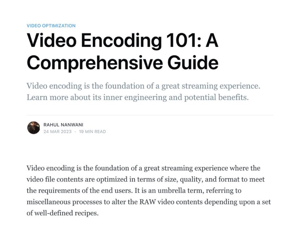 vivekgalatage's tweet image. And this to understand video encoding 

imagekit.io/blog/video-enc…