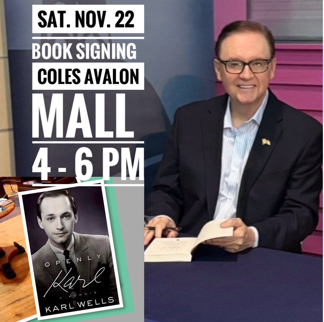 Signing copies of Openly Karl for two hours this Saturday at Coles Avalon Mall! 4 - 6 p.m. Looking forward!