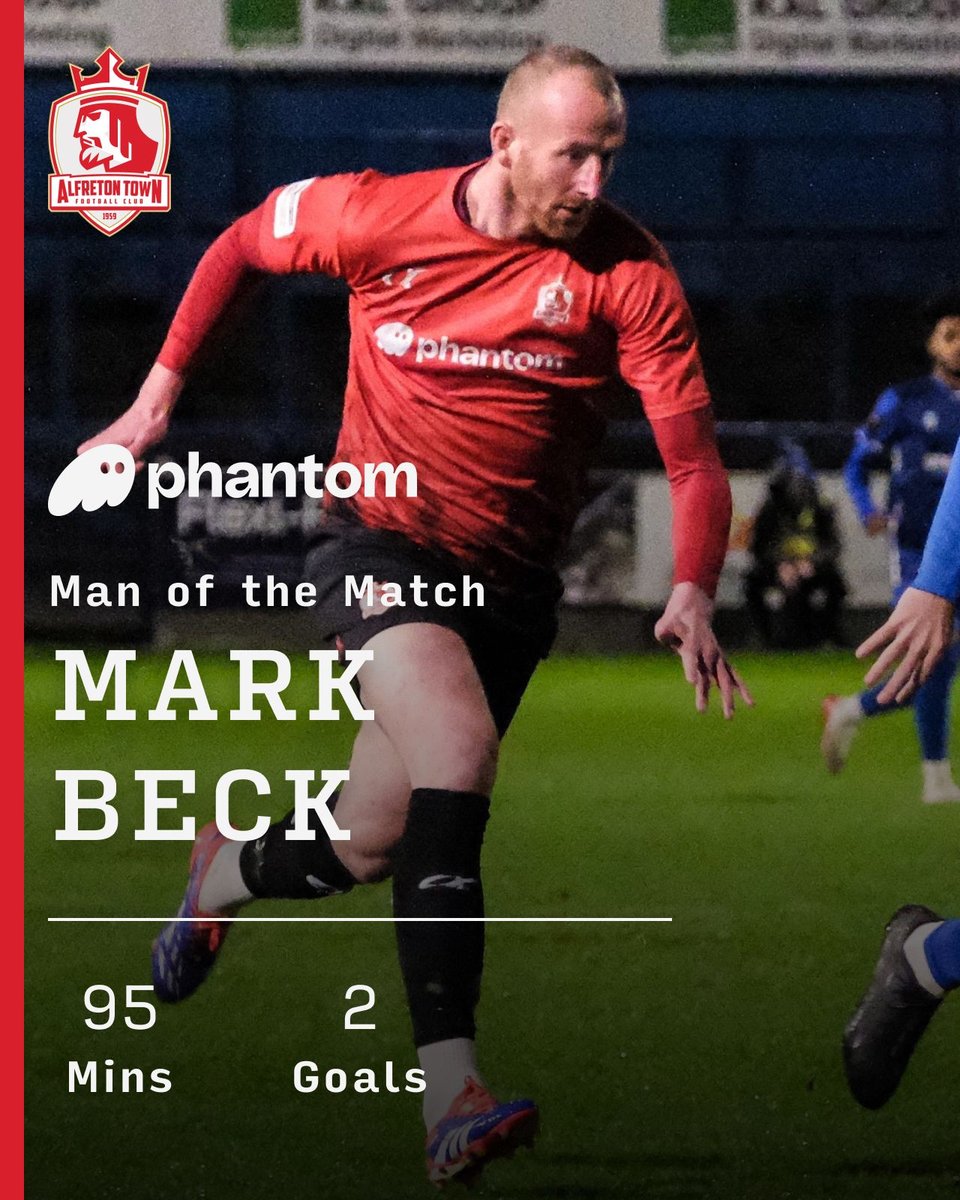 alphafcxyz's tweet image. Mark Beck is your @Phantom Man of the Match

The Reds advance to the Third Round of the @Isuzuuk FA Trophy 🏆