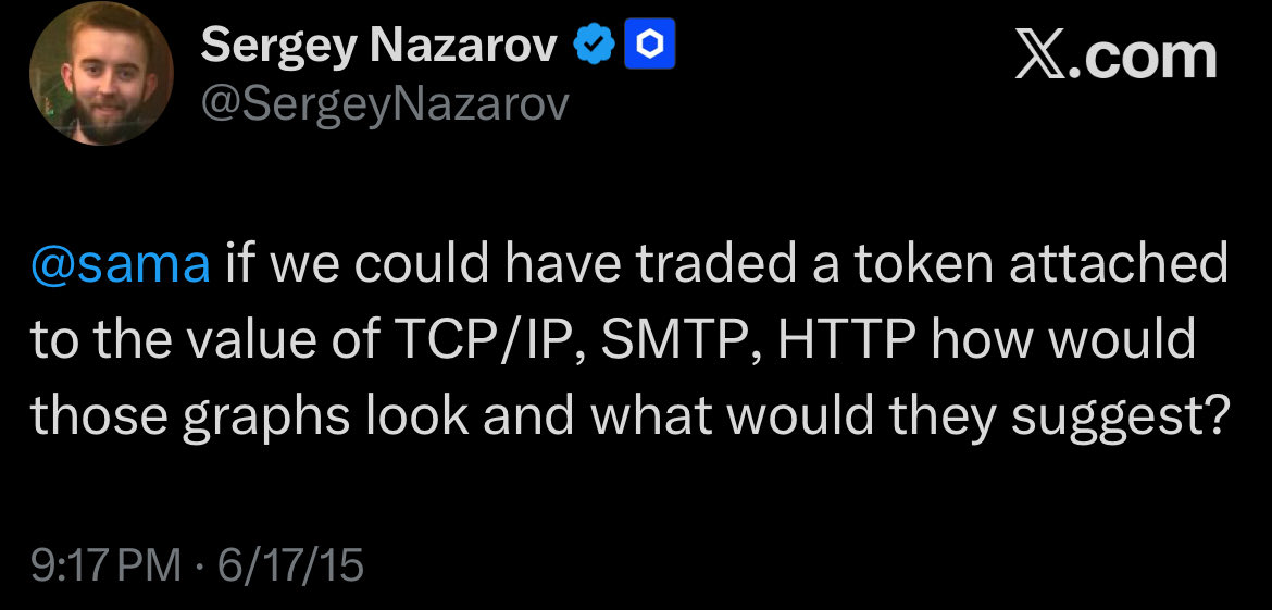 0xSwish's tweet image. “If there are no blockchains there is no reason for Chainlink” is just as true as “if there are no computers, there is no reason for Internet.” 

This is basic fundementals. 

Be sure to understand the domain when investing.
