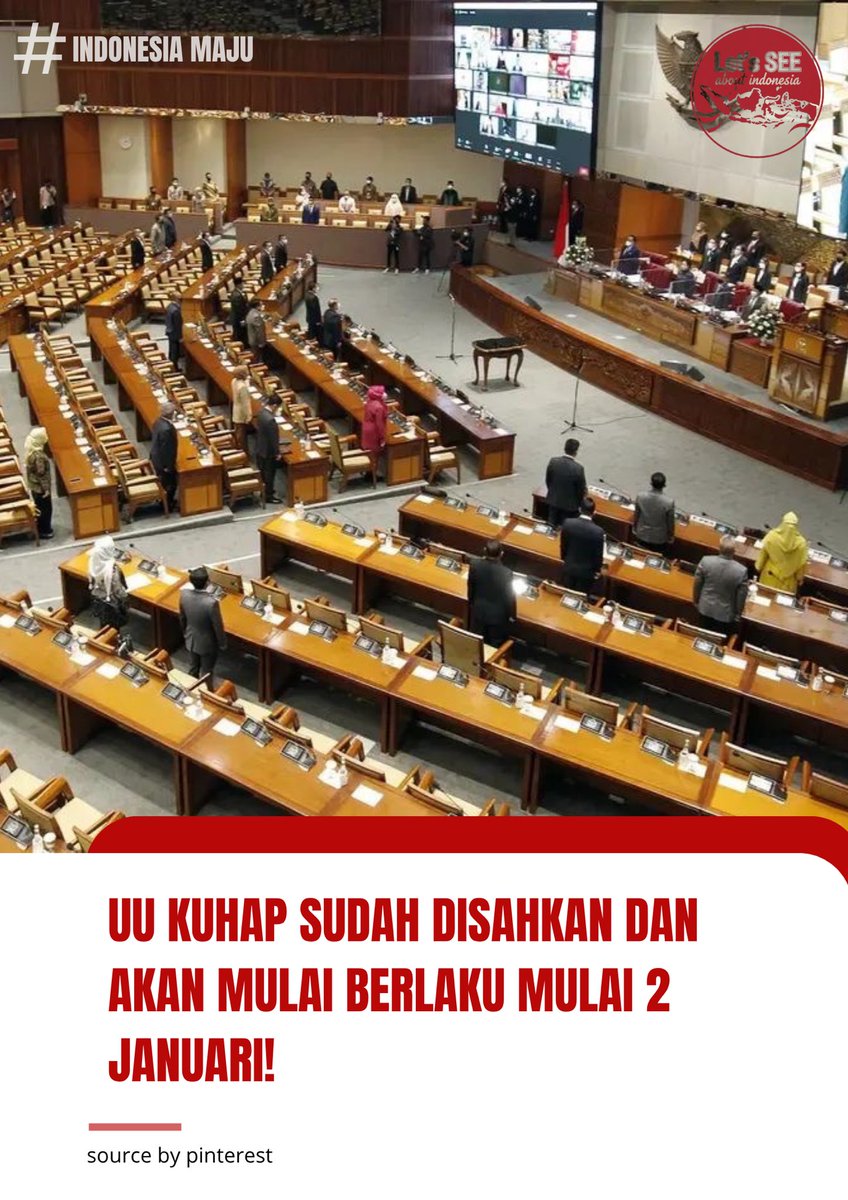 letsseeid's tweet photo. 🚨 BREAKING: DPR Resmi Sahkan Revisi KUHAP!

18 November 2025, Puan Maharani mengetuk palu pengesahan di tengah protes masyarakat sipil.

KUHAP baru berlaku 1 Januari 2026 menggantikan aturan 44 tahun yang lalu.
Apa yang berubah? 
#KUHAPBaru #TolakRKUHAP #DPRRISahkanKUHAP https://t.co/CQF0ZEGAZQ