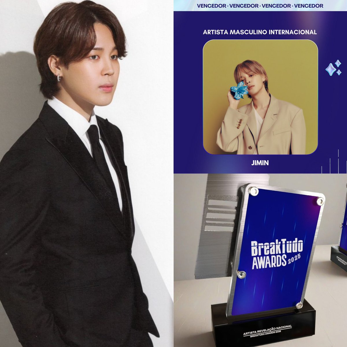 cocojm_ot7's tweet image. 🏆 Congratulations #Jimin for winning Artista Masculino Internacional at BreakTudo Awards 2025! 🇧🇷 

— This is Jimin’s 4th win since his debut from a major Brazilian award show that recognizes music, TV, internet figures, and global artists.