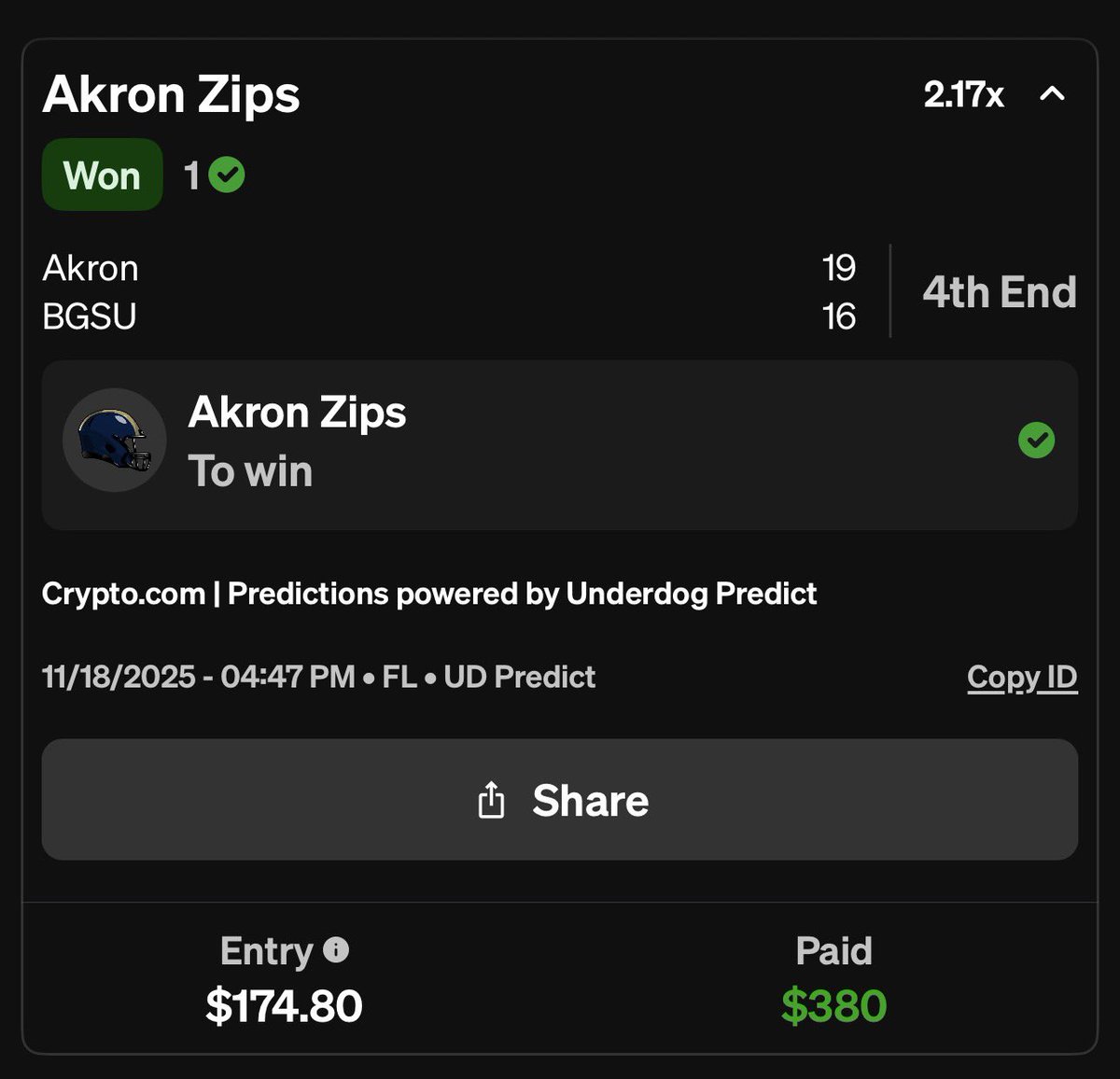 PropsSaturday's tweet image. Ugly game but BANG 💰‼️