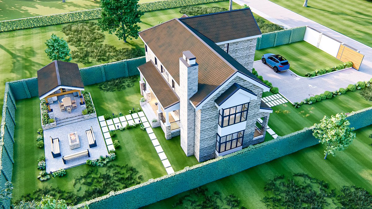 HouseDesignsKe's tweet image. An exciting farm house design project that we handled sometime back.