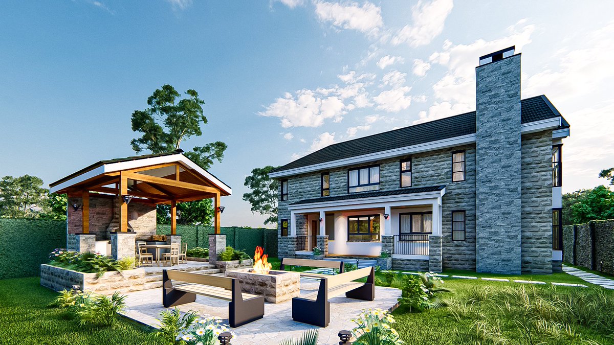 HouseDesignsKe's tweet image. An exciting farm house design project that we handled sometime back.