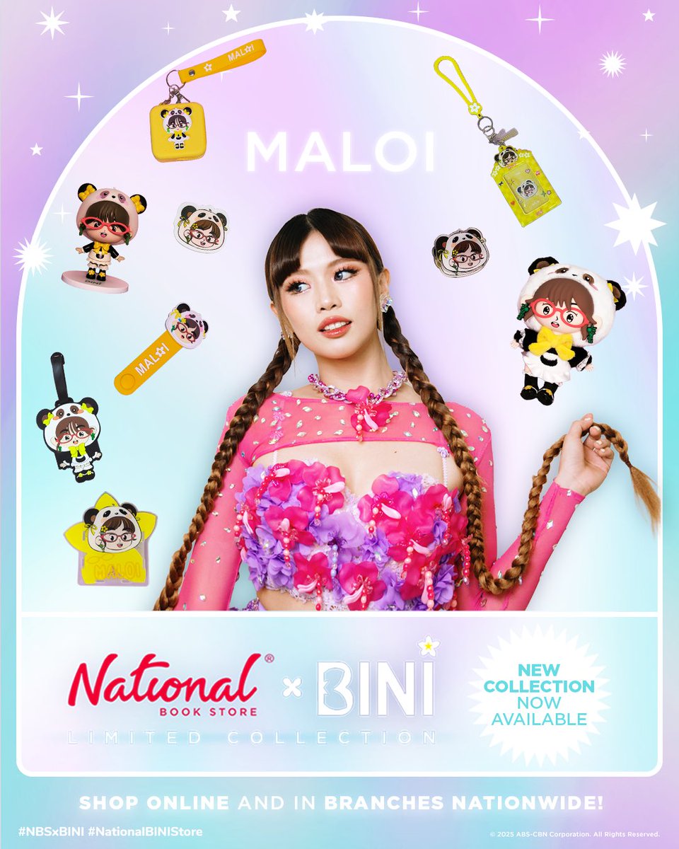 bini_maloi's tweet image. Blooms, the 2nd drop of the new NBS x BINI Limited Collection is here! Surprise yourself with each blind box and collect them all. ✨

These must-have collectibles and accessories are now available in select branches nationwide.
Shop, share your hauls, and have a merry &amp;amp; BINI…
