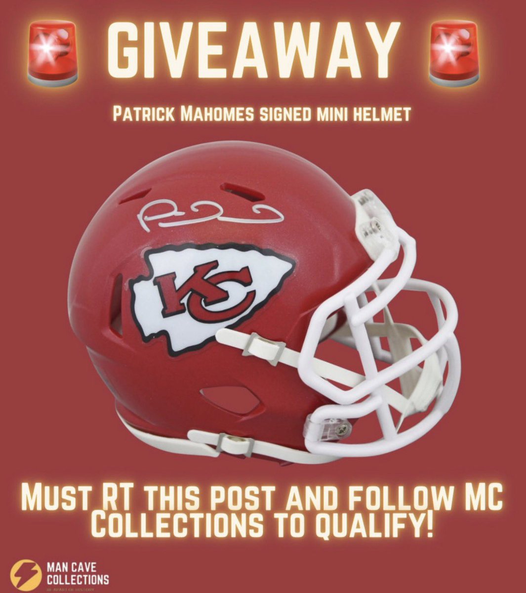MC__Collections's tweet image. GIVEAWAY: Patrick Mahomes signed mini helmet 🔥

Retweet by midnight on Friday and be following us to enter. 

Tag a Chiefs fan below for an extra entry!