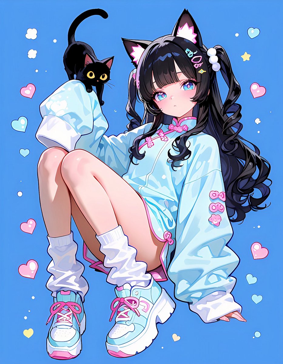 🐈‍⬛🎀黒猫コンビ
