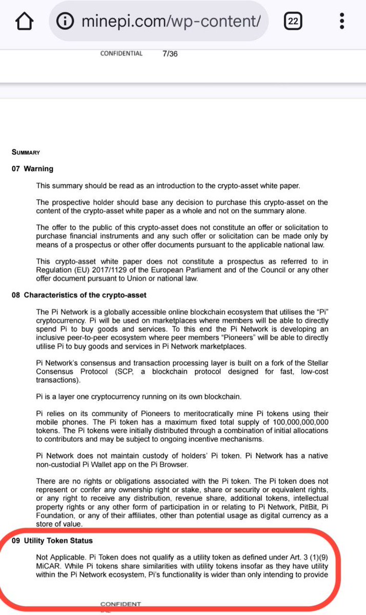 pibrens's tweet image. Pi is moving beyond Web3.
#MiCA didn’t classify Pi as a utility token  instead Pi fits real-world commerce, #GCV economy, and global settlements.
A major shift for the Pi ecosystem.
Full MiCA Whitepaper👇
minepi.com/wp-content/upl…