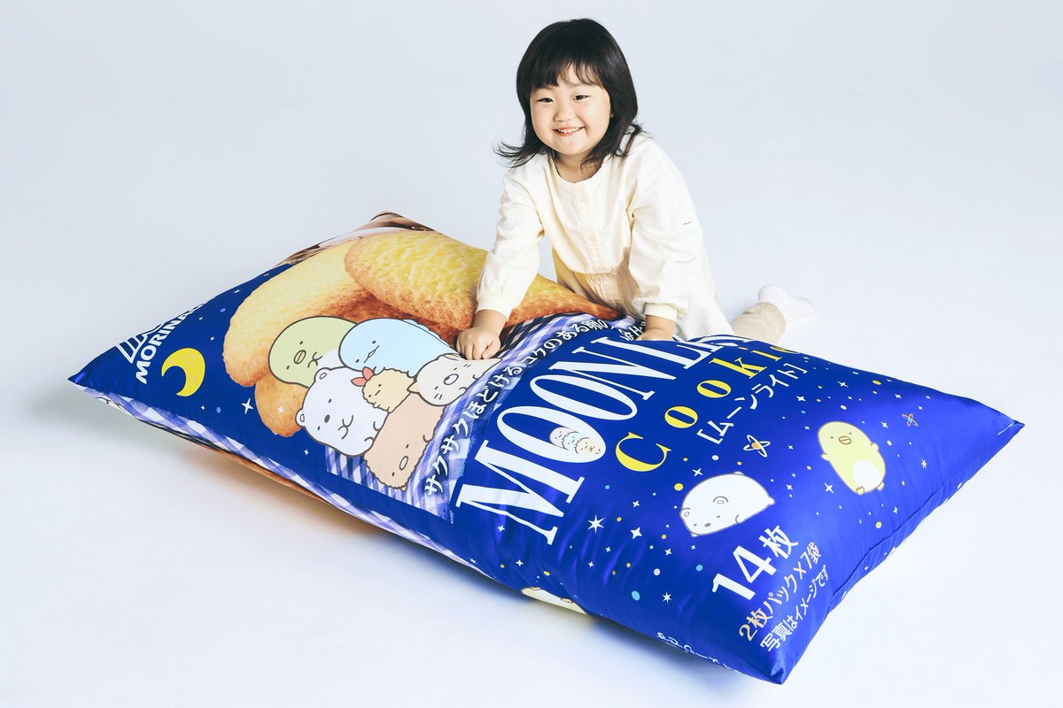 森永ビスケット がクッションに！？ ／ なんとパッケージの約10倍の