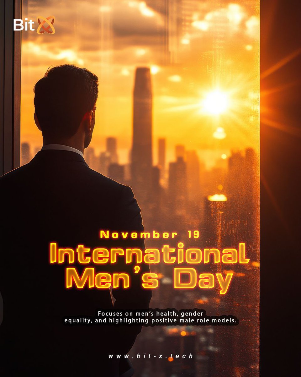 BitXmining's tweet image. 💪 November 19｜International Men’s Day
Today we celebrate strength redefined — not by power, but by purpose.
Men’s health, balance, and integrity shape the foundation of our future.

Bit-X supports awareness, respect, and the courage to grow stronger together.

🔥 #BitX…