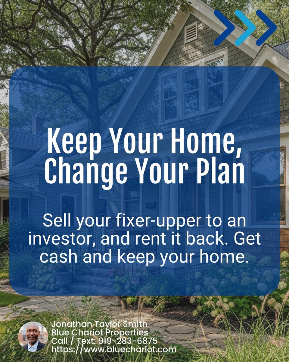 ChariotRealty's tweet photo. 🏚️ Need to sell your fixer-upper but not ready to move? Stay in your familiar space by selling to an investor and renting it back! It's a win-win: cash in hand, roof overhead. 🏡 Curious? Let's chat about how to make this work for you! 💬 #HomeSweetHomeStill https://t.co/I3lPHmXWKZ
