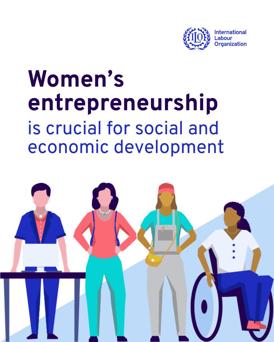 ilo's tweet photo. Today we celebrate International Women’s Entrepreneurship Day!

Women’s entrepreneurship is crucial for social and economic development, and represents a powerful pathway to advance gender equality in the world of work. 

👩‍💻👩‍🎨👩‍🚀👩‍⚕️👩‍🍳👩‍🏫👩‍🔧👩‍🔬👩‍⚖️👩‍🌾👩‍✈️👩‍🚒👮‍♀️ https://t.co/3ZumDhJGkS