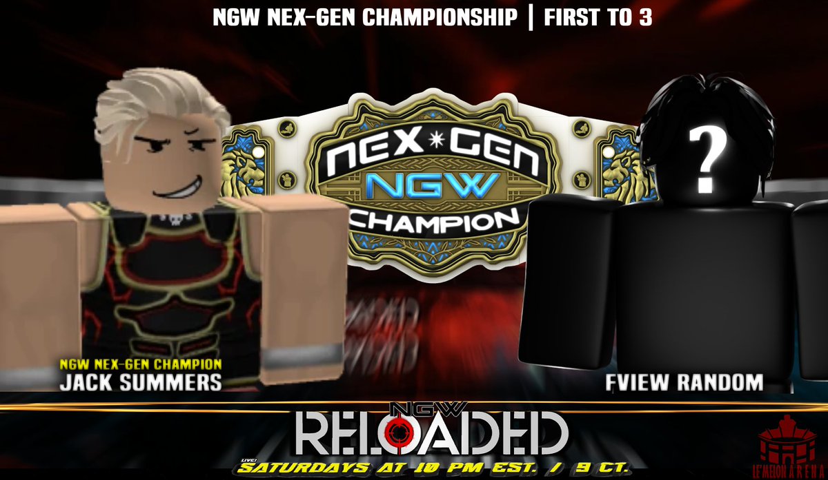 NGWRoblox's tweet image. 11-22-25 | With three defenses under his belt, two of which at this past Saturday&apos;s PPV: Bloodlines, Jack Summers will kick off our road to @NGWRoblox: Genesis as he defends the Nex-Gen Championship against a lucky member of our audience.