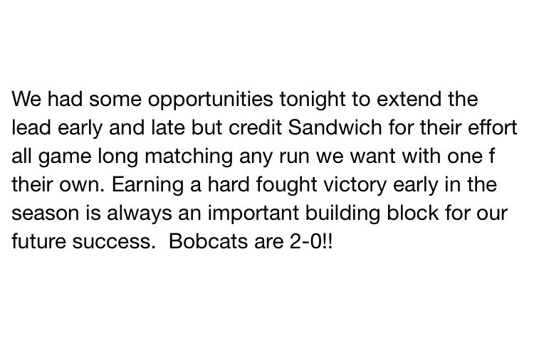 YouCantDefendUs's tweet photo. Bobcats 54
Sandwich 46

-Kiley Mason 21 pts 11 reb Double Double!

-Abby Hohmann 15 pts 6 stls

-Ashley McCoy and Alexa Larson set the tone on defense

-Macey Kinney huge 3 points late in the 4th qtr https://t.co/L4Tl5i4wp0
