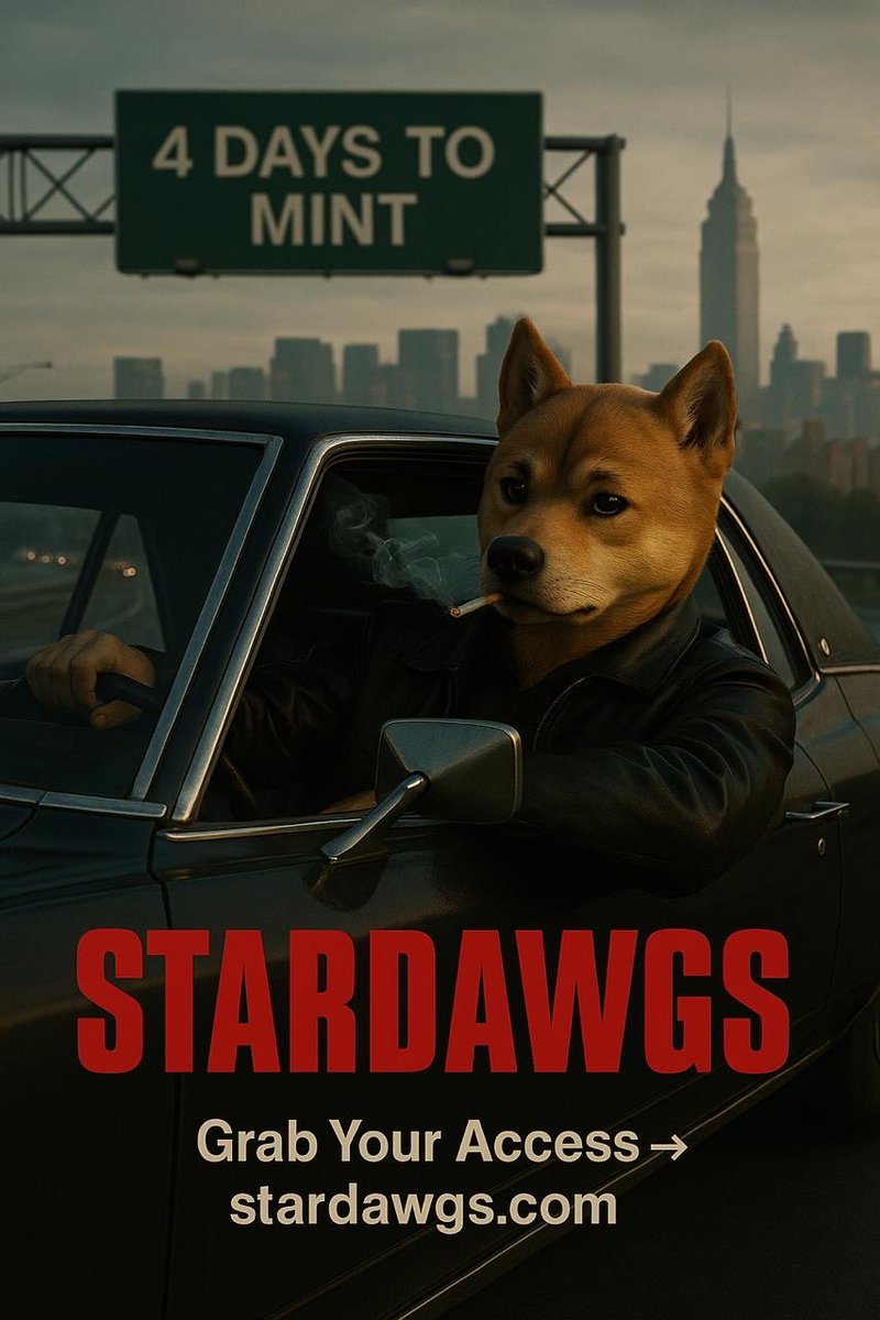 CRYPTOHOMIES_'s tweet image. 4 days to go and the Dawgs are unlocking fame their way.
From the streets to the silver screen, @StarDawgs are built for this moment.
🐾 The world’s watching, make sure they see you shine.

👉 Claim your fame before it’s gone → stardawgs.com
@darcydonovan @incomeisland…