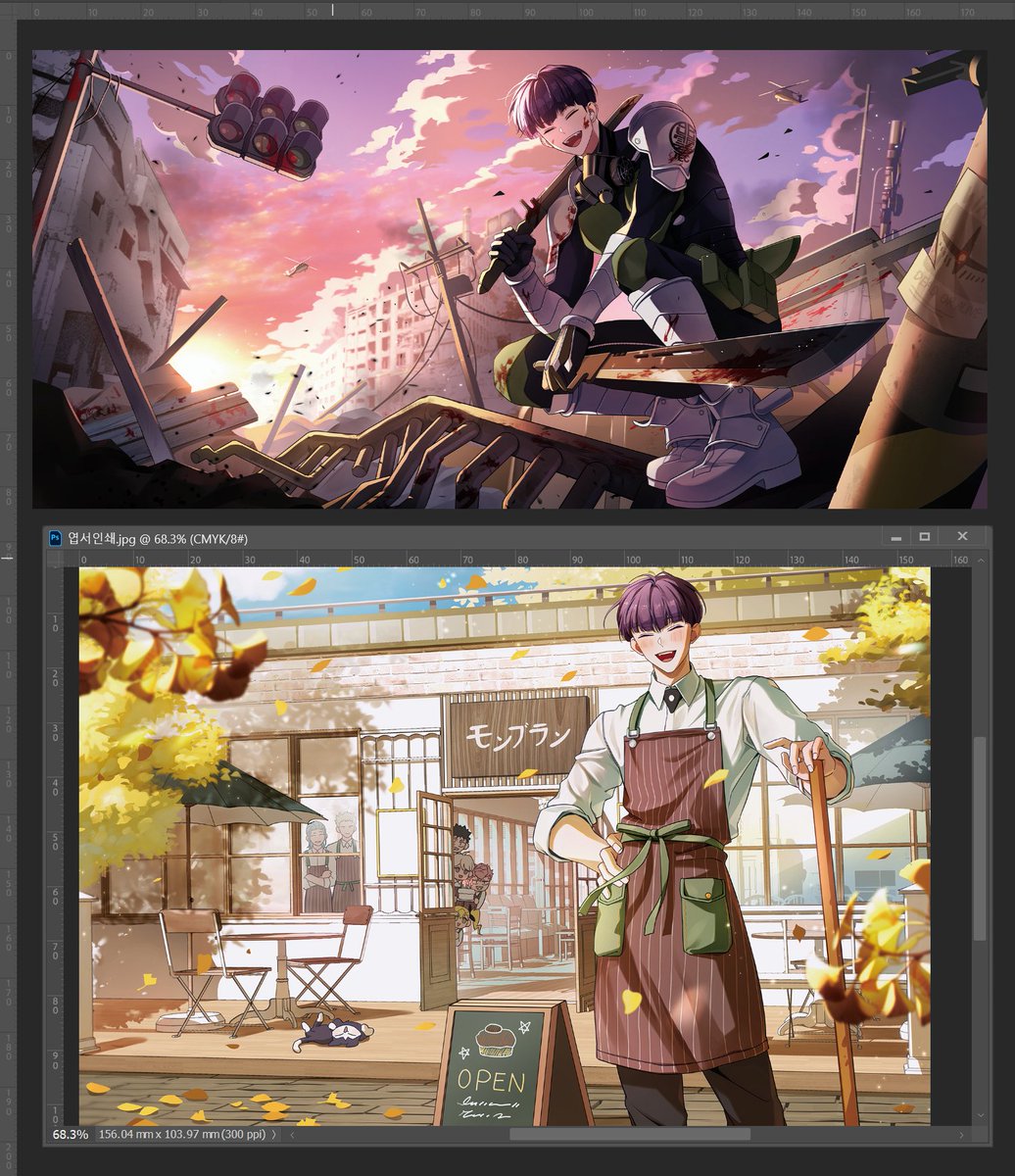 이번주 일요일에 호시나 생카 가는데..!
몽블랑 2시타임 / on off 3시타임에 각 그림 엽서 50장씩 나눔존에 둘게요 🥹