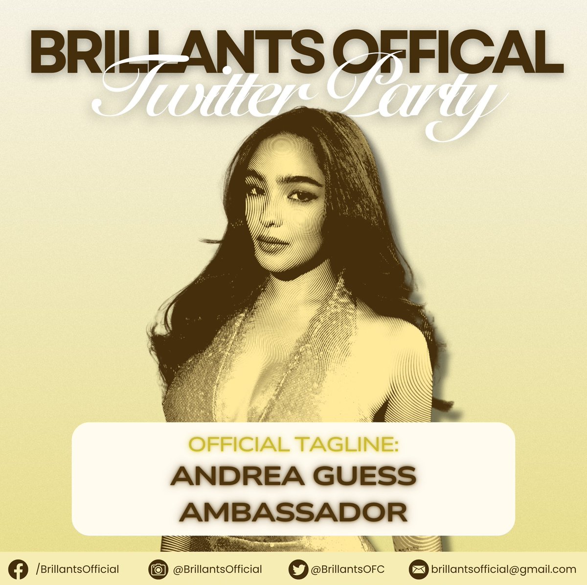 BrillantsOFC's tweet photo. Guess who’s officially becoming an ambassador for an international brand? 

The celebration starts now! Reply “Congratulations for the new brand, Blythe” as many times as you can and show your support.

ANDREA GUESS AMBASSADOR https://t.co/n4WWt4YYro