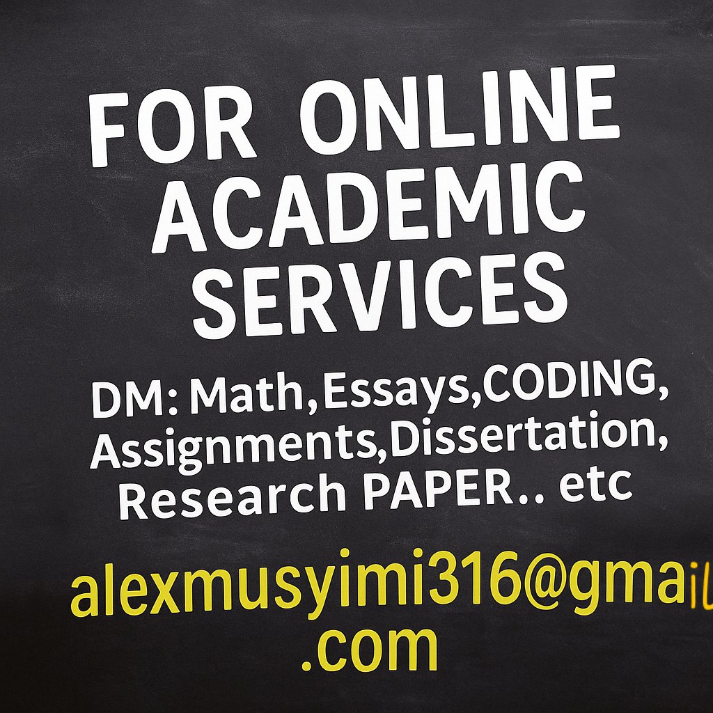 hopkins_paper's tweet image. Need help understanding your course fast?
I provide expert tutoring and academic support in:
#LinearAlgebra
Finance
#German
Programming
#LitEssays
Physics
#Projects
Philosophy
#Criminology
DM
@hopkins_paper