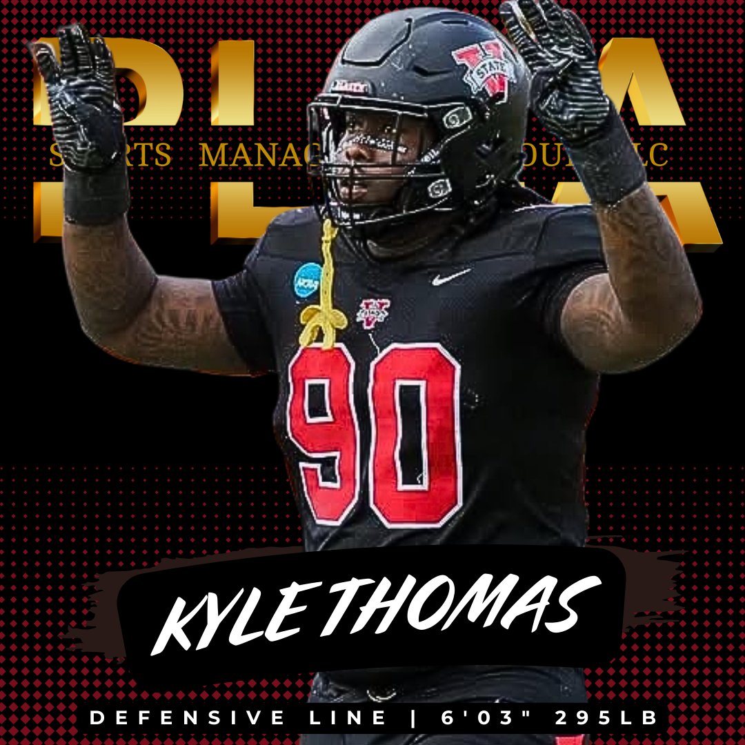 🚨 FREE AGENT 🚨

🏈 DEFENSIVE LINE 🏈

Bio &amp; Film ⬇️
prolevelagents.com/kyle-thomas

Agent:  jjones@prolevelagents.com