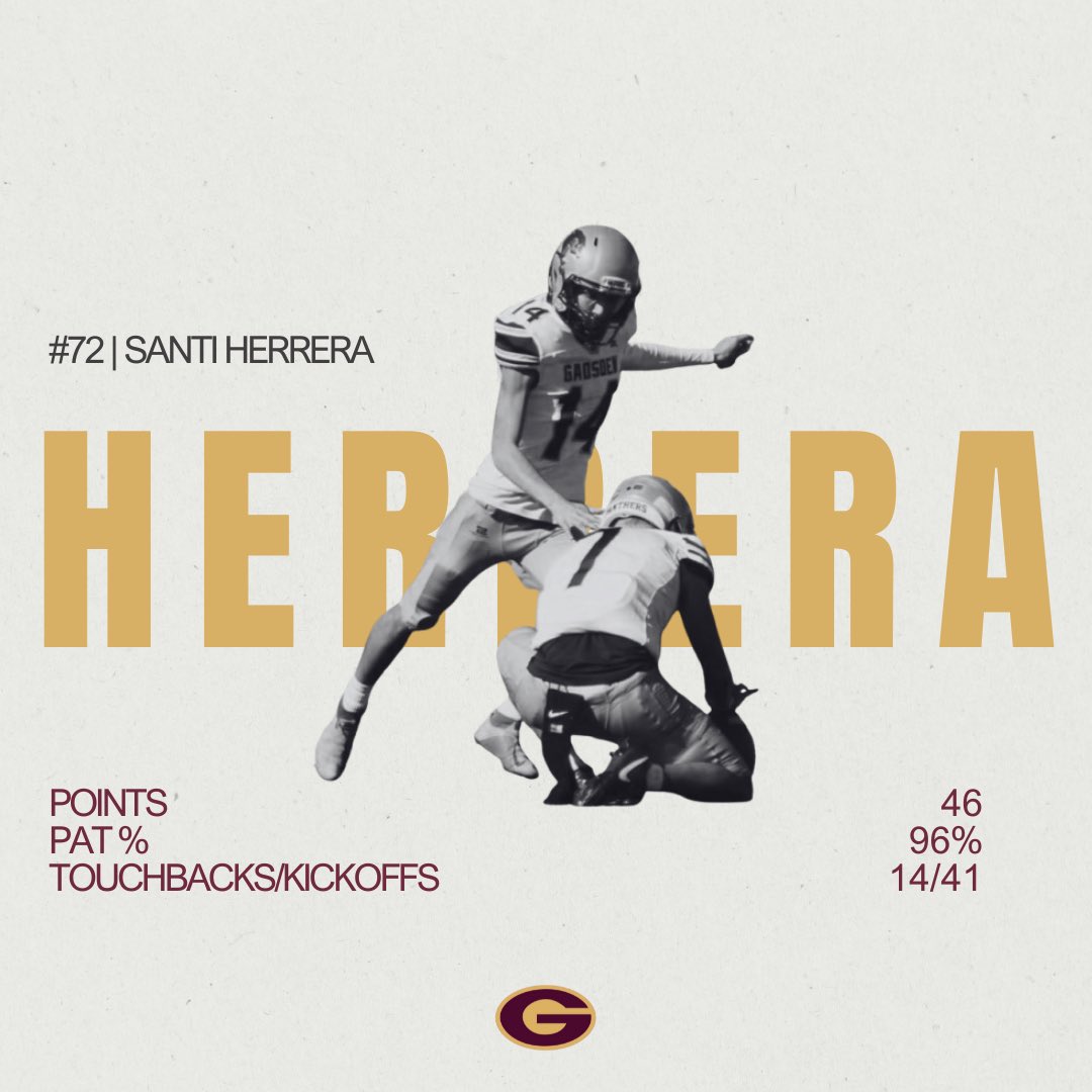 As we continue our playoff journey, we want to highlight the efforts of our players whose hard work helped us get to this point - Mr. Automatico, Santi Herrera! #HailGadsden