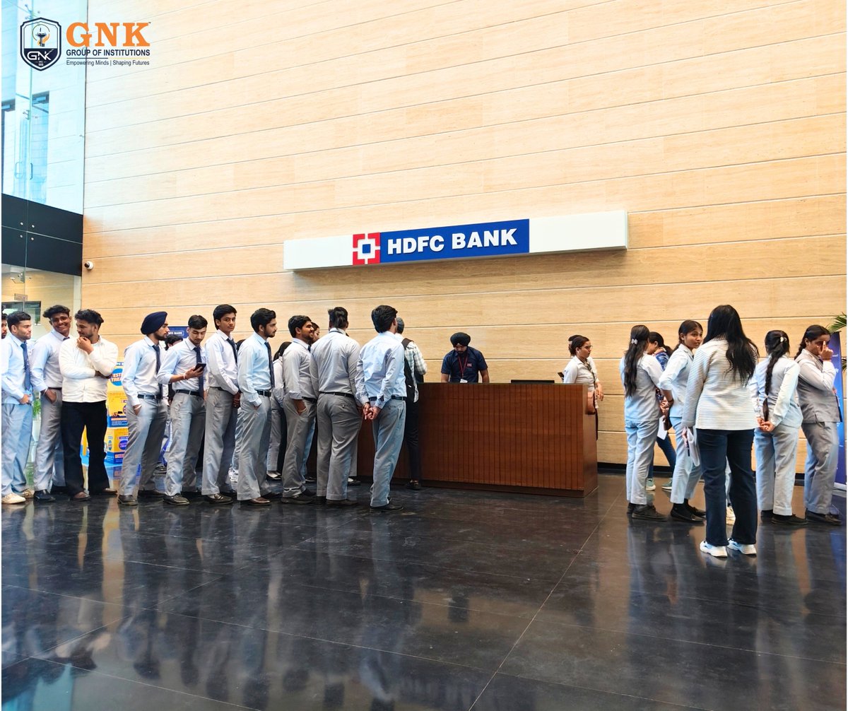 GNK_Group's tweet photo. Our Management students recently visited HDFC Bank House, Mohali for an insightful session on banking operations and career pathways.

#GNKITM #GNKGroupOfInstitutions #IndustrialVisit #HDFCBank #BankingCareers #ExperientialLearning #FutureReady https://t.co/k22SHQmDq3
