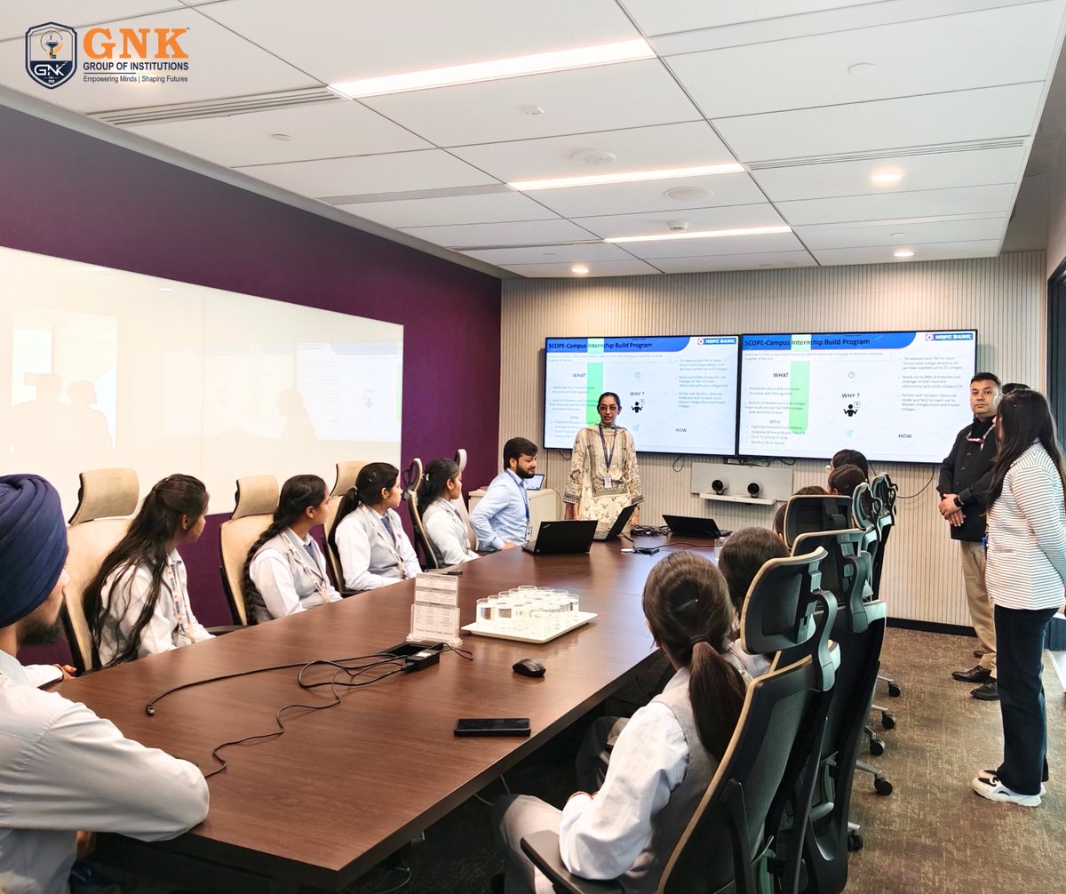 GNK_Group's tweet photo. Our Management students recently visited HDFC Bank House, Mohali for an insightful session on banking operations and career pathways.

#GNKITM #GNKGroupOfInstitutions #IndustrialVisit #HDFCBank #BankingCareers #ExperientialLearning #FutureReady https://t.co/k22SHQmDq3