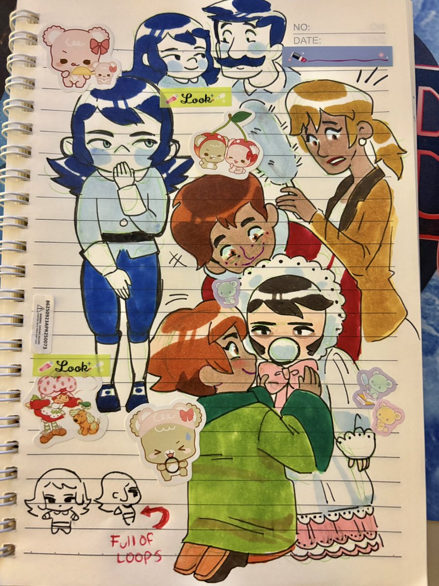 Tinstarbby's tweet image. The goobers 
Doodle page hehehe
#hauntedhotel #abbadon #fanart