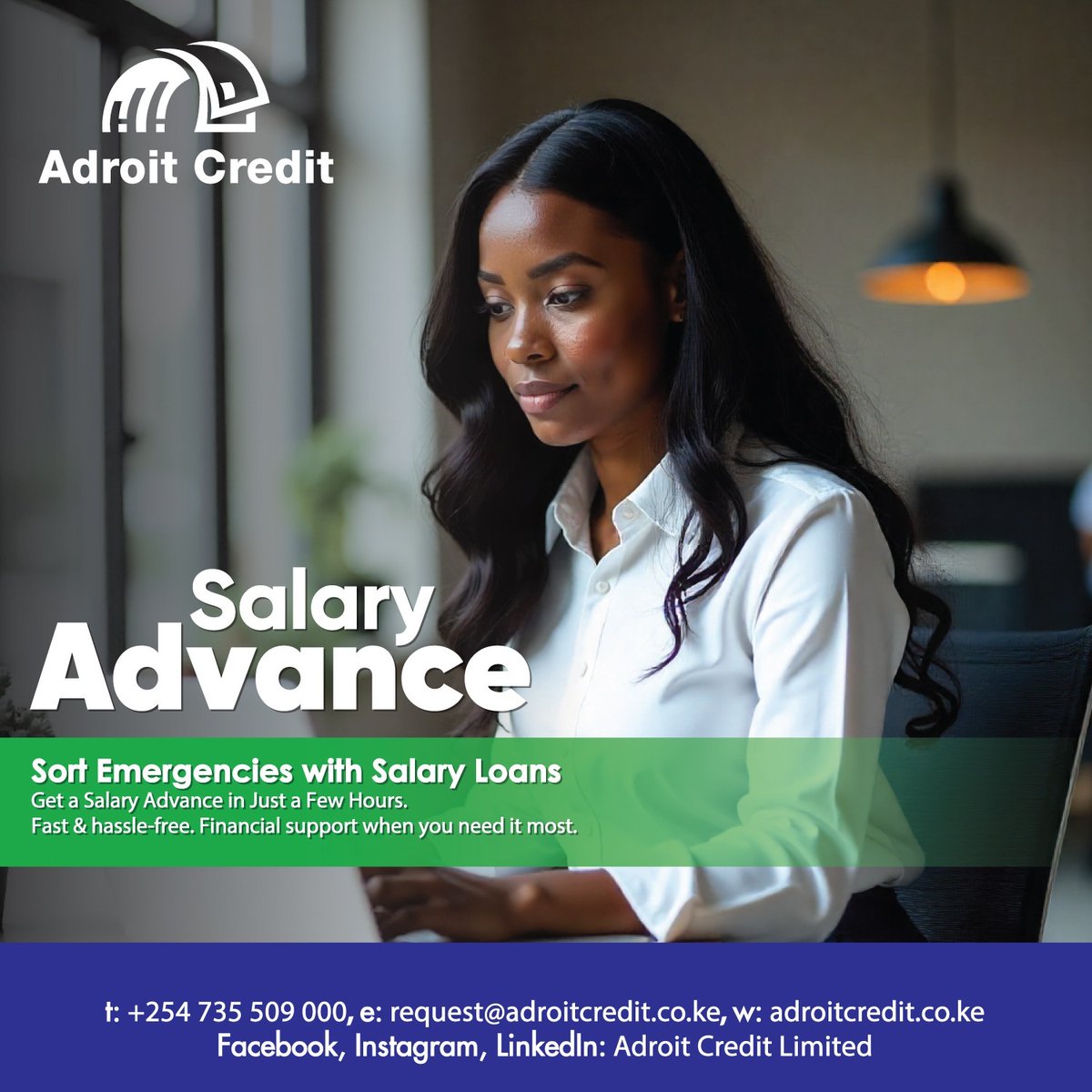 Adroitcreditltd's tweet image. Don&apos;t let a mid-month expense stress you out. Get instant access to your earned wages with our Salary Advance. Fast, fair, and focused on your financial health.

#MoneyHacks #QuickCash #FinancialHelp #SalaryAdvance #AdroitCredit