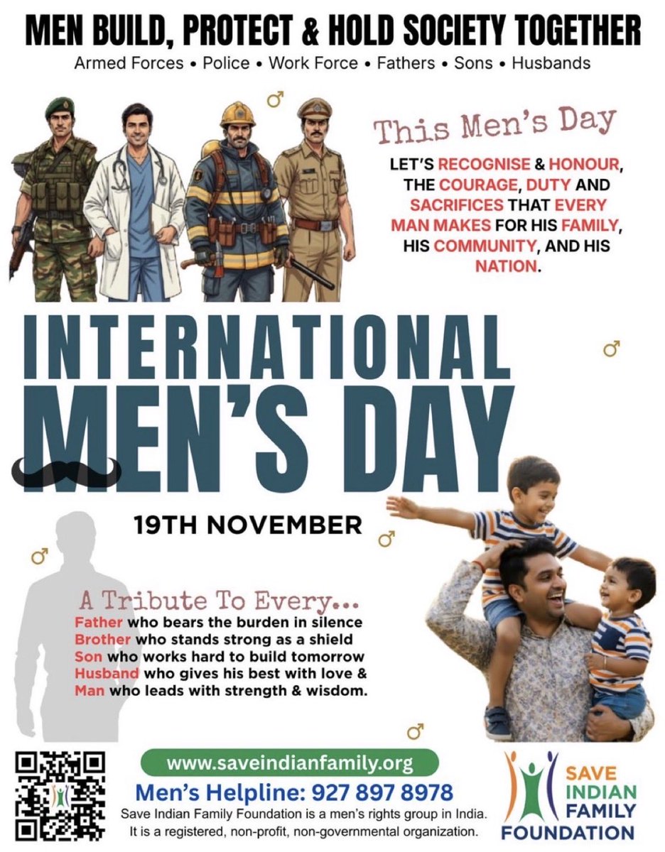 Men build, protect and hold society together
Happy #InternationalMensDay