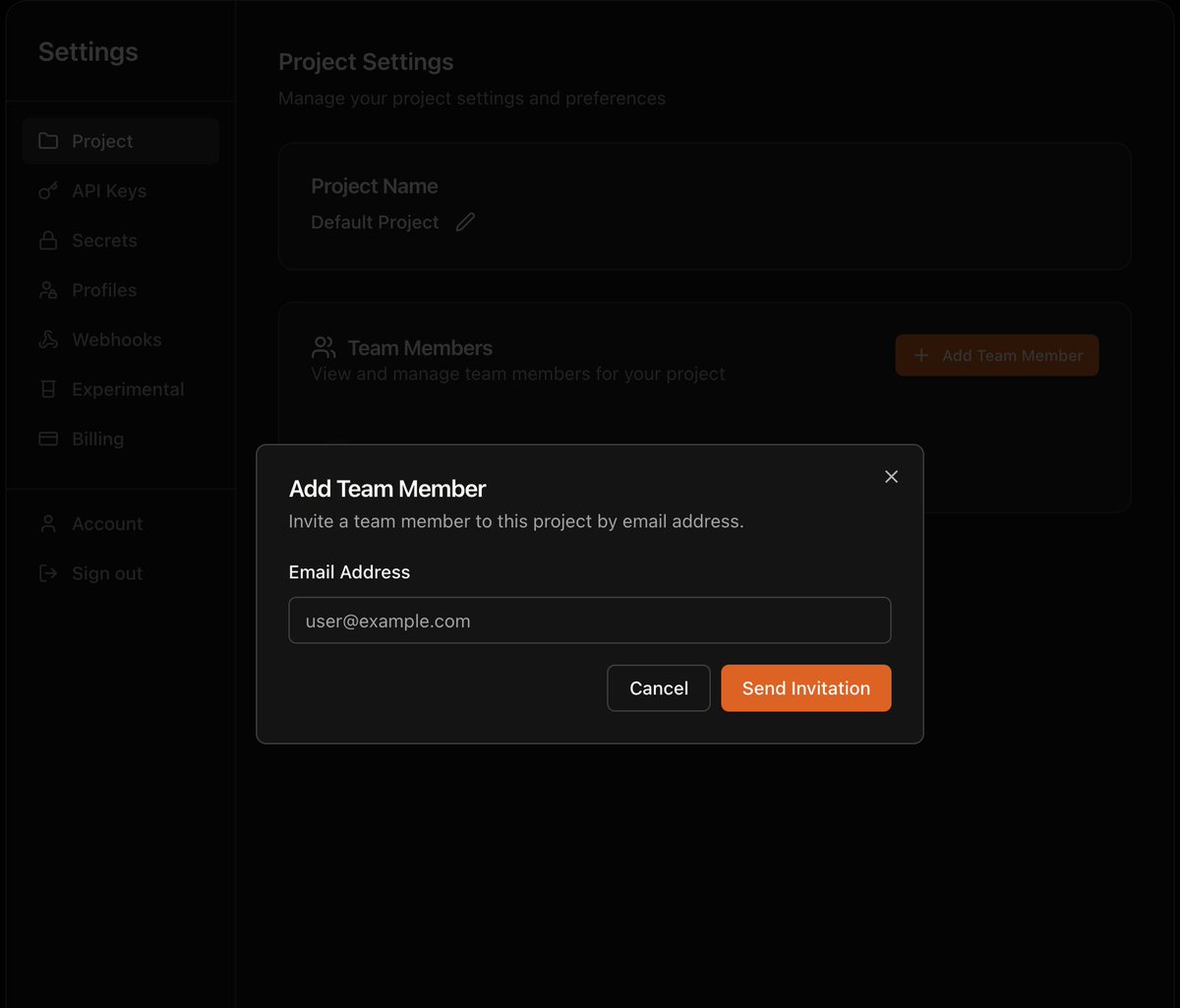 larsencc's tweet image. You can add team members to projects now (finally)