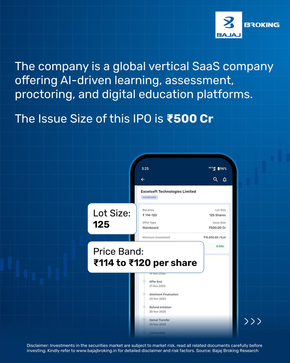 BajajBroking's tweet image. Here&apos;s what you should know about the company 
#ExcelsoftIPO #Company