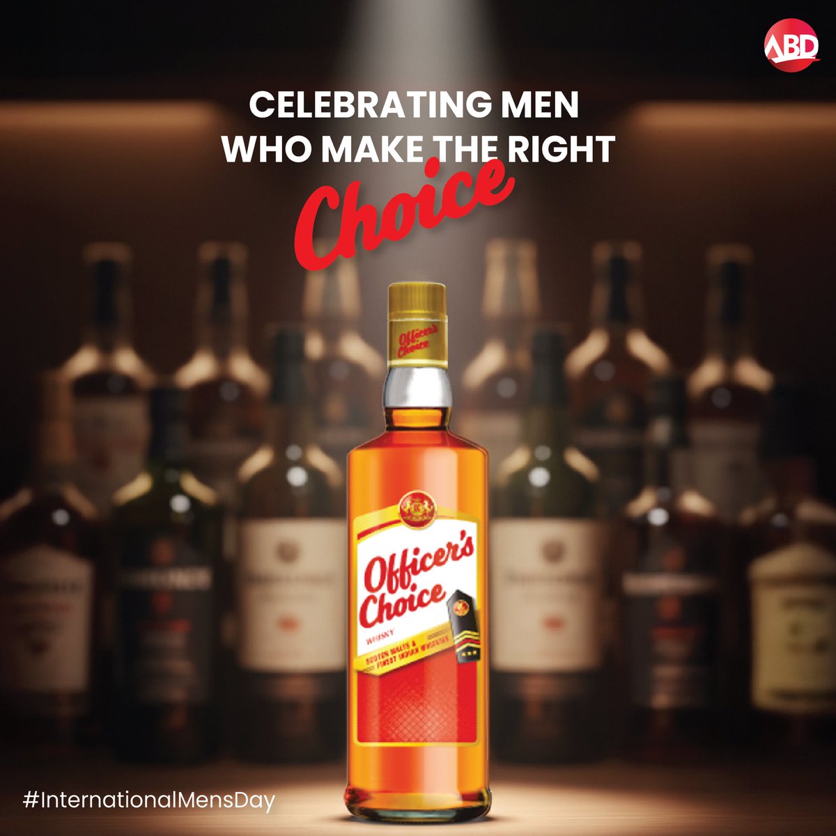 ABDL_India's tweet photo. Life is full of decisions. Some blend into the background, others command attention. This #InternationalMensDay, we recognise the choices that define moments, and the men behind them. 💪🏻
#CheersABD #MensDay #OfficersChoice https://t.co/ZiXCqy36hK