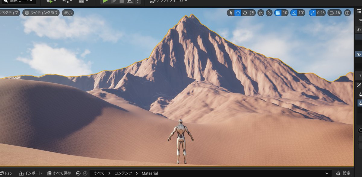 mihheeeAlfa's tweet image. アンリアルエンジン5の制作練習
最初は何もなかったのにかなりワールドっぽくなった。
次はカット割り。

MVとか映像制作に活用したい

#ue5 #UnrealEngine