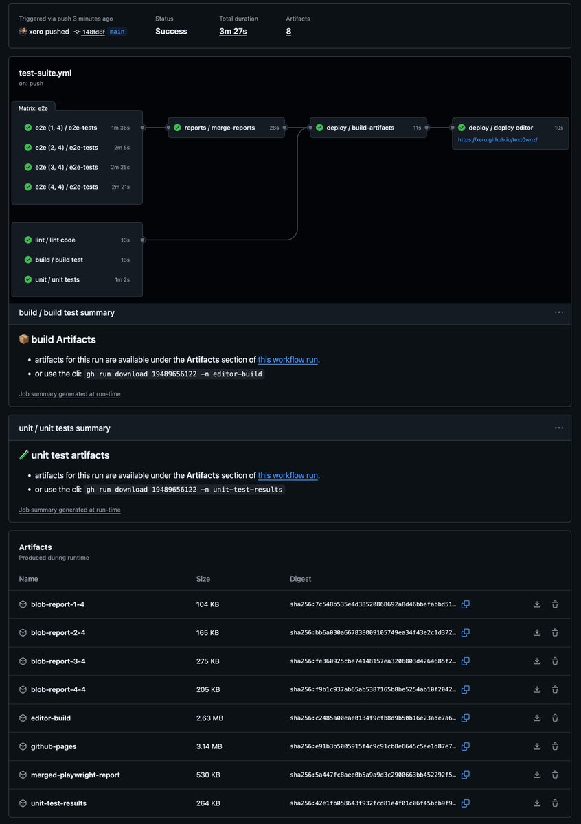 there's something about a multi-stage workflow w/ feature gates, tests, &amp; artifacts that just gets me jazzed